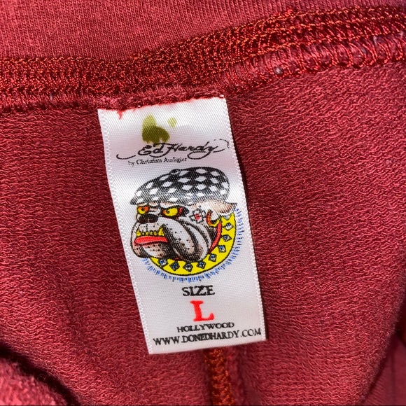 Red Ed Hardy sweat pants - Picture 5 of 6